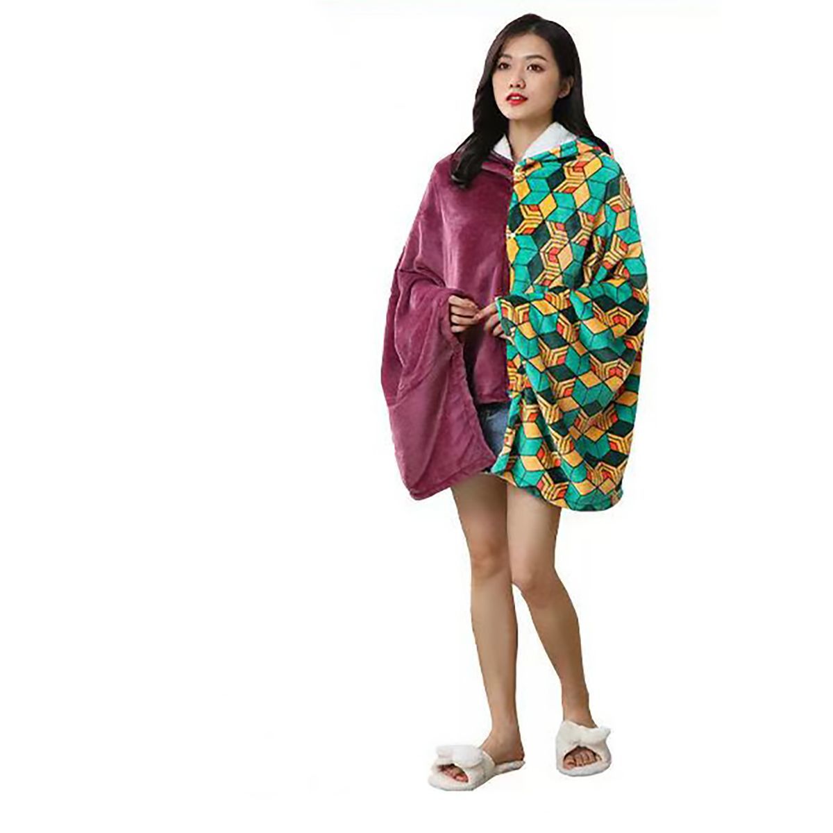 Cosplay Anime Zenitsu - Yaiba Blanket Cloak Cosplay Costume Anime