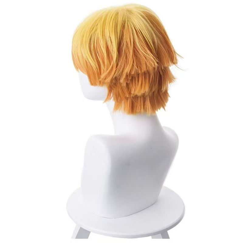 Cosplay Anime Zenitsu - Yellow Ombre Layered Short Cosplay Wig