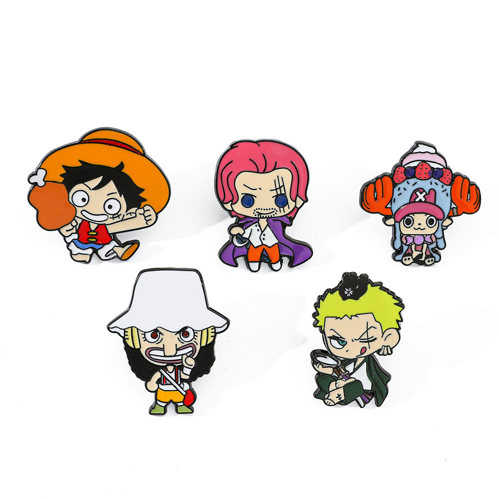 Anime Cosplay Luffy - 5 Pcs Creative anime Brooch Handsome
