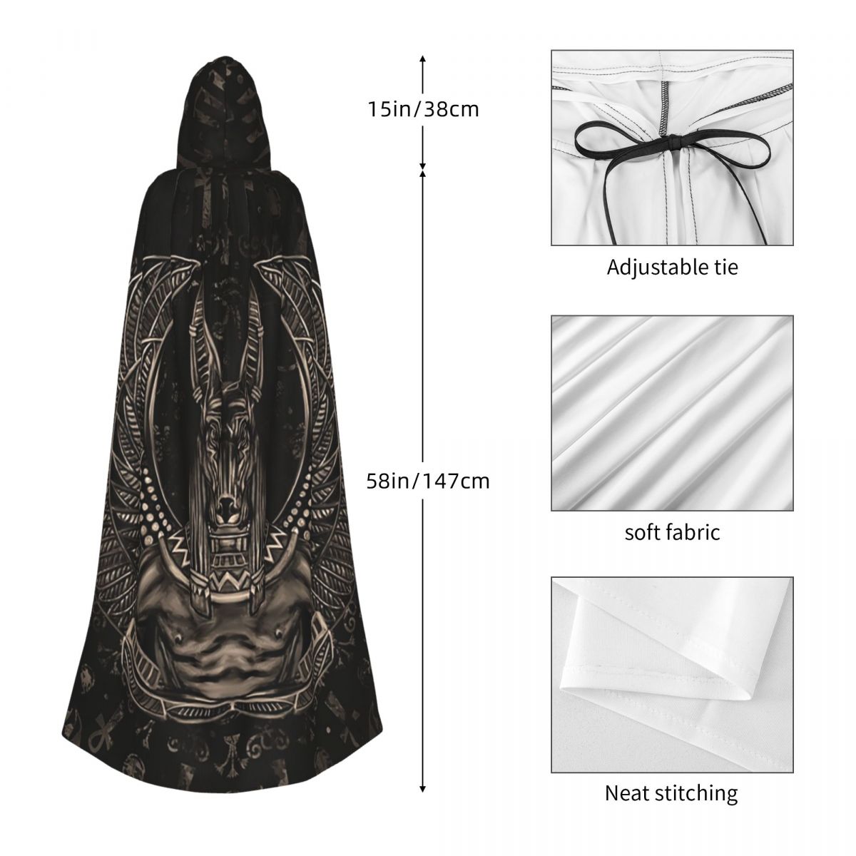 Anubis Egyptian God Sepia Long - Egypt Cosplay Anime 评论和价格