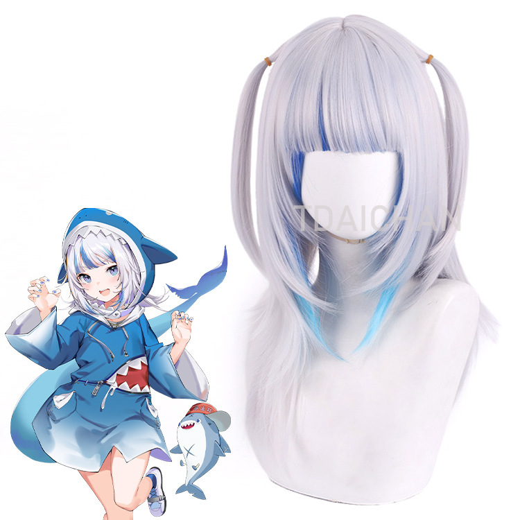 2025 Gawr Gura Cosplay Wig Whi - Anime Cosplay Event 2025 评论和价格