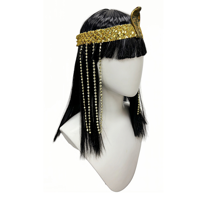 Black Straight Synthetic Wig S - Egypt Cosplay Anime 评论和价格