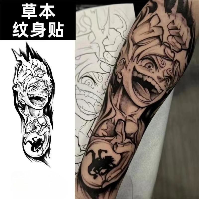 One Piece Luffy herbal tattoo  - Anime Cosplay Luffy 评论和价格