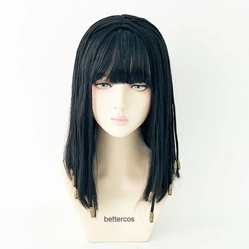 Cleopatra Egypt Queen Black Ha - Egypt Cosplay Anime 评论和价格