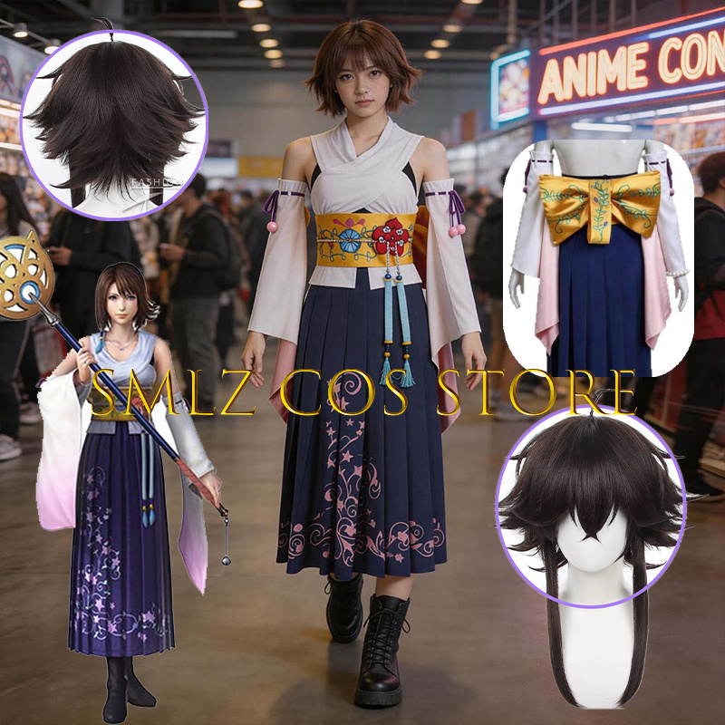 Smlz FFX Yuna Cosplay Anime FF - Anime Cosplay Dress 评论和价格