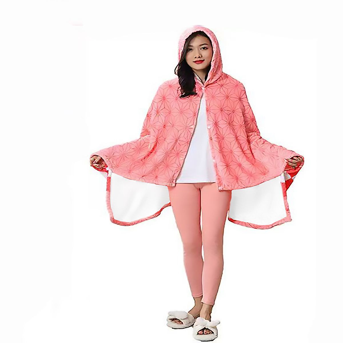 Anime Flannel Blanket Hoodie S - Cosplay Anime Zenitsu 评论和价格