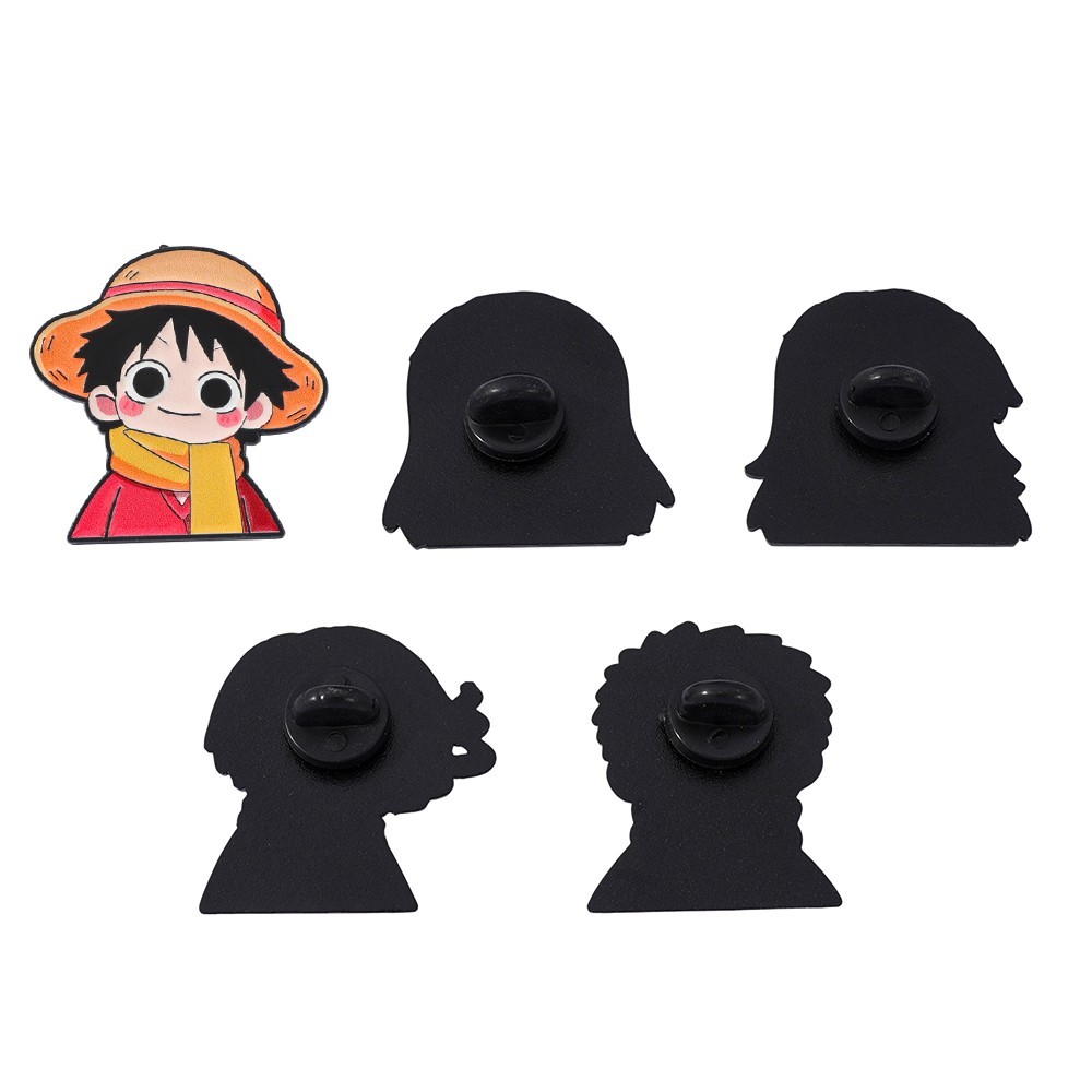 5 Pcs Cute Anime Cartoon Brooc - Anime Cosplay Luffy 评论和价格