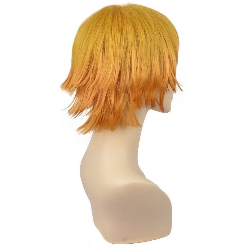 Yellow Ombre Layered Short Cos - Cosplay Anime Zenitsu 评论和价格