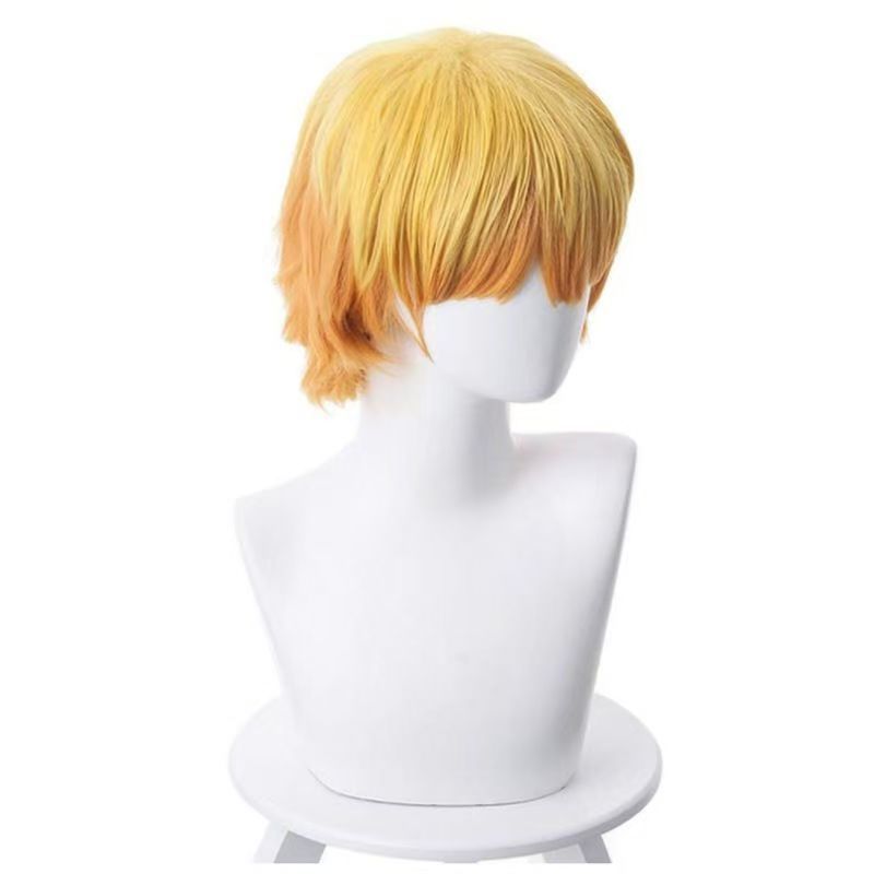 Yellow Ombre Layered Short Cos - Cosplay Anime Zenitsu 评论和价格