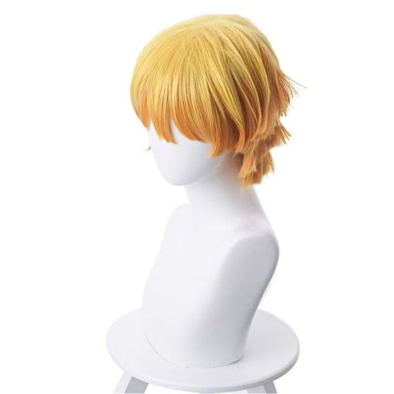Yellow Ombre Layered Short Cos - Cosplay Anime Zenitsu 评论和价格