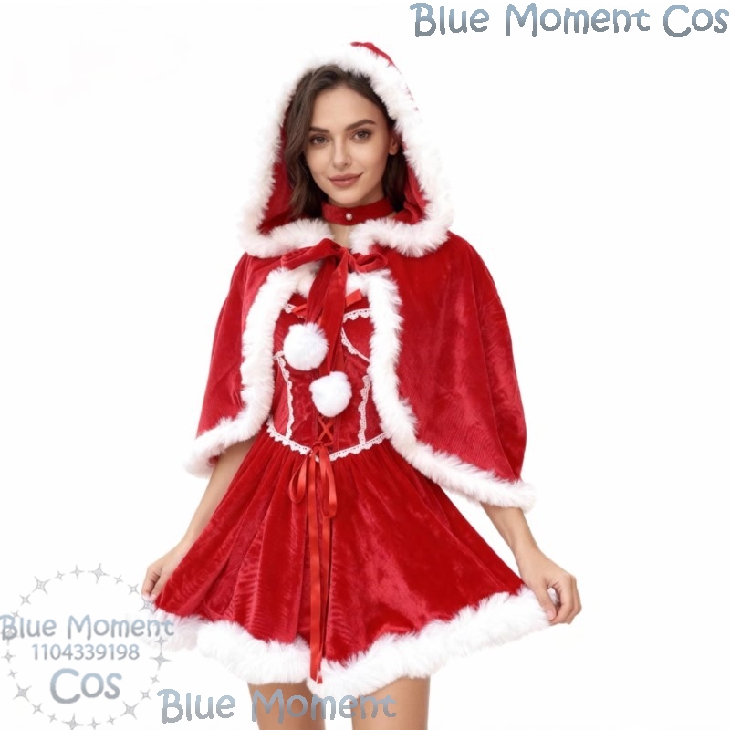 2025 Christmas Red Dress White - Anime Cosplay Event 2025 评论和价格