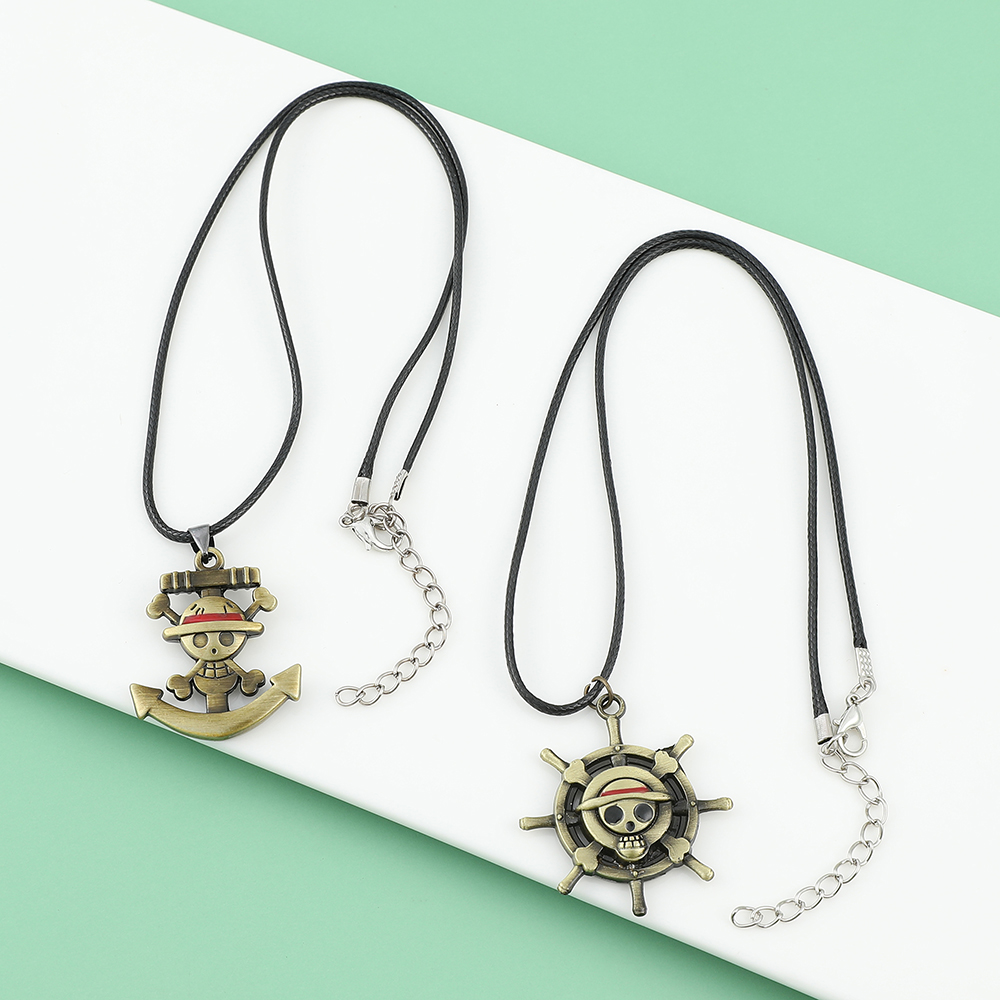 One Piece Skull Logo Necklace  - Anime Cosplay Luffy 评论和价格